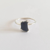 Albalu Ring (Cincin Perak Batu Black Tourmaline)