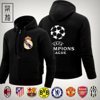2025 Champions League Football Casual Sweatshirt Jacket Training Wear Real Madrid Barcelona Chelsea 