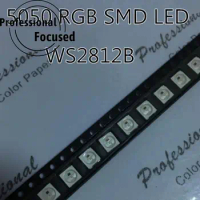 100PCS WS2812B (4pins) 5050 SMD WS2812 Individually Addressable Digital RGB LED Chip 5V WS2812B ws2812b 2812 LED Chip IC SMD