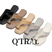 (แนะนำใส่ตรงไซส์) รองเท้าแตะ ไซส์ 36-43 พื้นนุ่มหน้านิ่ม แบบสวมโป้งใส่สบาย แบรนด์ Q'TRAL (QT001)