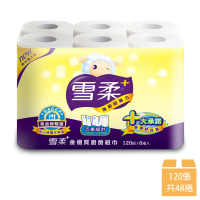 【雪柔】金優質廚房家用紙巾 120張*6捲*8串/箱