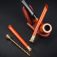 New Multifunction Wood Pipe Press Tamper For Tobacco Pipe Hollow Smoke Pipe Cleaner 3 In 1 Smoking Accessories