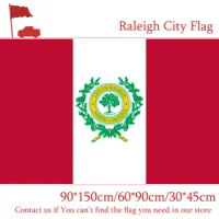 Raleigh City Flag 60*90cm 90*150cm Flag North Carolina State 30*45cm Car Flag 3x5ft Polyester Banner 100d
