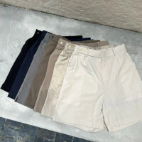 Quần âu shorts cạp khuy, chun thân sau - Halioman