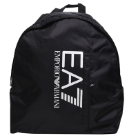 EMPORIO ARMANI EA7 大品牌圖騰LOGO尼龍後背包(黑)