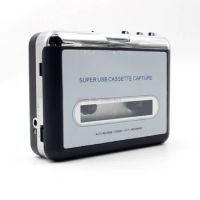 50 sets Tape to PC Super Cassette To MP3 Audio Music CD Digital Tape Player Converter Capture Recorder +Headphone