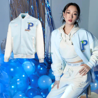【PUMA】外套 P.Team 女款 藍 白 棒球外套 防風 夾克 吳卓源 著用款(625797-23)