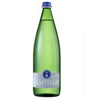 【CASTELLO卡司得洛】氣泡天然礦泉水1000mlx6入/箱(義大利原裝進口 玻璃瓶裝)
