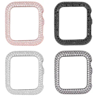 Suitable for Apple Watch iwatch4/5/6 generation metal full diamond shell applewatch3 metal diamond protective shell Fran-25K