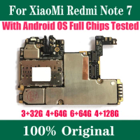 64GB For Xiaomi Hongmi Redmi Note 7 Motherboard Android Install With Full Chips Tested Well Clean Main Board MI System Updated
