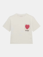 เสื้อยืดเด็กผู้หญิง อายุ 7-14 ปี  J5GI23K8HM4 - สีขาว