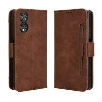 For TCL 40 Nxtpaper 4G Case Leather Wallet Flip Type Multi-card Slot Leather Book Design Cover For T