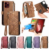 Luxury Zipper Wallet Leather Case For Huawei Honor 90 Lite 80 GT 70 60 Pro 50 SE Honor X9 X8 X6 4G X9A X8A X50 X50i X40 Cover