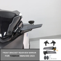 Front Bracket Rearview Mirror Forward Moving Bracket Adjustable Rotating Fixed Wing Rearview Mirror For Yamaha XMAX 300 2023