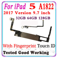 A1822 WIFI Version For ipad 5 9.7 inch Motherboard With Touch ID For ipad 5 A1822 Logic board Free iCloud Unlocked mainboard