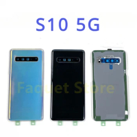 For SAMSUNG S10 5G Version Back Glass Cover For Samsung Galaxy S10 5G G977 G977F G977U G977B Back Rear Case