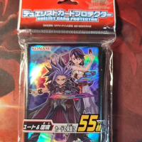 55Pcs Yugioh Master Duel Monsters Yuto Ute Lulu Obsidian Ruri Collection Official Sealed Card Protector Sleeves