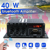 Audio LEORY Penguat Daya Audio Bluetooth Car Power Amplifier 12V 40W - AK370 - Black Viral