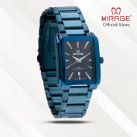 Mirage Jam Tangan Pria Analog 8848 M Navy Original Stainless Plat Biru