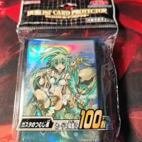 100Pcs Yugioh Master Duel Monsters Whirlwind Green Collection Official Sealed Card Protector Sleeves