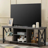 GAZHOME TV Stand for TV up to 55 Inches, TV Cabinet with Open Storage, TV Console Unit for Living Room, Entertainment Room