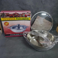 Panci Shabu 28cm / Mangkok Sop Steam Sekat 2 Rasa Suki Pan Hot Pot