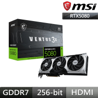 MSI 微星 RTX 5080 16G VENTUS 3X OC 顯示卡(組合包)