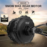 MXUS Electric Bicycle Fat Tire Rear hub Motor Wheel 48V 750W High Speed Brushless Ebike Motor For Snow Ebike Conversion Kit