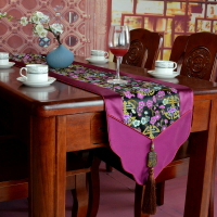 新中式奢華真絲織錦岫玉玉佩如意頭中國風掌柜推薦餐桌茶幾桌旗