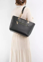 Michael Kors Michael Kors Jet Set Item Medium Front Zip Chain Tote Leather Black