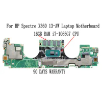 FAST SHIPPING For HP Spectre X360 13-AW Laptop Motherboard SRG0N i7-1065G7 CPU 16GB RAM DA0X3AMBAG0 REV: G MB 90 DAYS WARRANTY