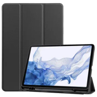 For Samsung Galaxy Tab S9 FE S9 FE+ Case with Pen Holder Smart Cover for Funda Samsung Galaxy Tab S6 Lite S7 FE S8 A9 Plus Case