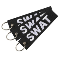 1PC 2PCS 3PCS 3 Packs Sale SWAT Boths Letters Embroidery Backpack Keychain Car Motorcycle Key Pendant Gifts Wholesale