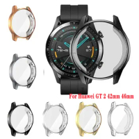 Screen Protector case For Huawei Watch GT 2 42mm 46mm Smart Watch Silicone Bumper Accessories For GT 2 42mm 46mm Protector Frame