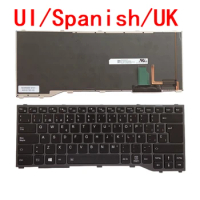 New UI Spanish UK Laptop Backlit Keyboard For Fujitsu Siemens Lifebook T937 T938 T939 Notebook PC Replacement