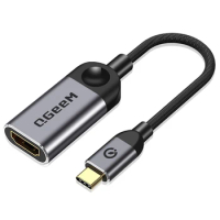 QGeeM USB C to HDMI Adapter 4K Cable, USB Type-C to HDMI Adapter [Thunderbolt 3/4] HDMI Adapter for Laptop MacBook Pro/Air