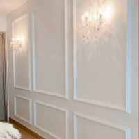 PAKET LIST PROFIL KAYU WALL MOULDING ISI 20 PCS UKURAN 2 METER