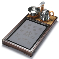 家用茶盤實木大號排水式茶臺一體茶海茶托盤四合一功夫茶具電熱爐