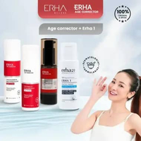 ERHA Paket Skincare Perawatan Wajah Age Corrector Dry Skin 4 pcs - Anti Aging u/ Kulit Kering & Norm