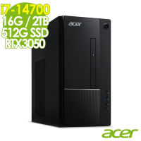 Acer 宏碁 Aspire TC-1775 家用電腦 (i7-14700/16G/2TB+512G SSD/RTX3050-8G/W11)