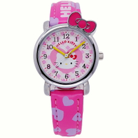 HELLO KITTY 嬌羞心情時尚造型腕錶-粉紅色-KT065LWPP