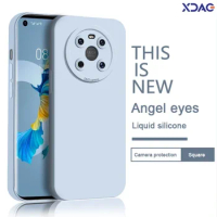 Original Phone Case for Huawei Mate 40 Pro E 40E Soft Liquid Silicone Angel Eyes Luxury Mate40 Mate40E 40Pro Back Cover Carcasas