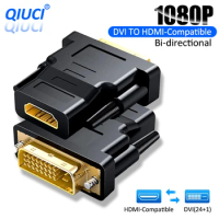 1080P DVI to HDMI-Compatible Cable Adapter DVI Male to Female Bi-directional Connector Converter for PS3 Projector Laptop TV Box