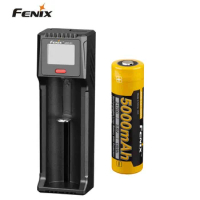 New Fenix ARE-D1 LCD USB Battery Charger ( With 21700 5000mah battery)