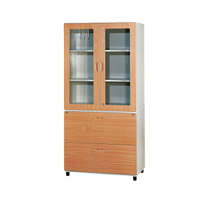 【YUDA】鋼木大櫃 (下二大抽上玻) 鋼木櫃/鐵櫃 文件櫃/展示櫃/公文櫃
