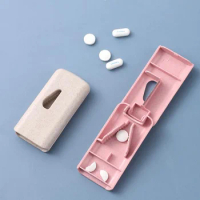 1PC Pill Cutter Mini Pill Case Tablet Cutter Splitter Medicine Pill Box For Trave Home Use