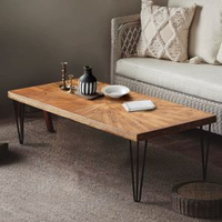 全城熱賣 - 實木小茶几沙發邊幾戶外可攜式折疊茶桌家用小圓桌折疊陽臺小桌子【可折疊太陽款】長方形120X60X43