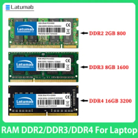 Latumab SODIMM Memoria DDR4 DDR3 DDR3L DDR2 16GB 8GB 4GB 2GB 3200 2666 2400 2133 1866 1600 1333 800 667 MHz Laptop Ram Memoria