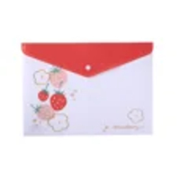 แฟ้มกระดุมพลาสติก A4 ME.STYLE STRAWBERRY 3-B