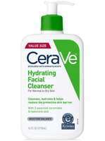 CeraVe Hydrating Facial Cleanser for Daily Face Washing - Dry to Normal Skin - 16 oz / 473ml [100% A